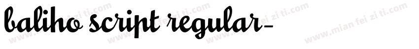 baliho script regular字体转换